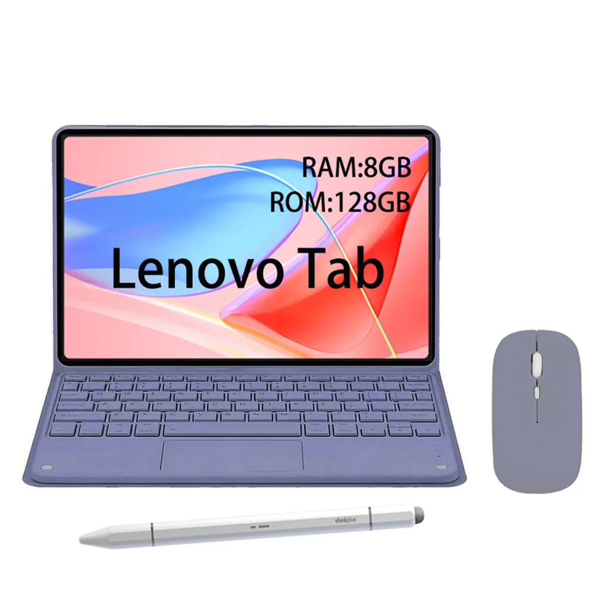 LENOVO - Tablet Lenovo Tab 8GB+128GB WiFi+Teclado Púrpurar+Lápiz+Mouse