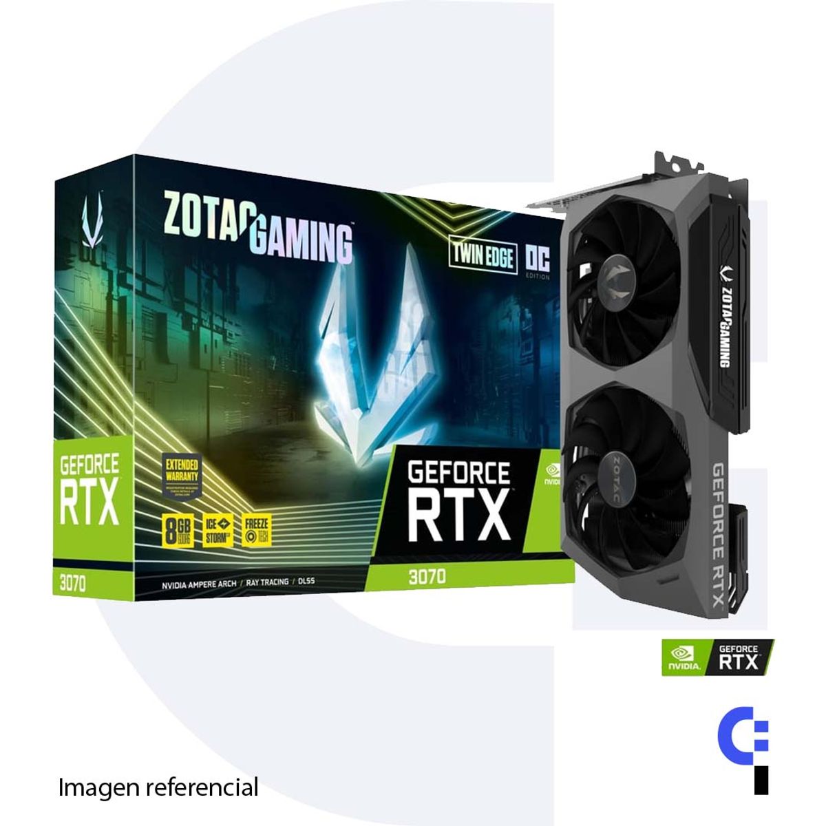 ZOTAC - TARJETA DE VIDEO GDDR6 8GB RTX 3070 ZOTAC GAMING TWIN EDGE OC LHR NVIDIA GEFORCE 256 BITS