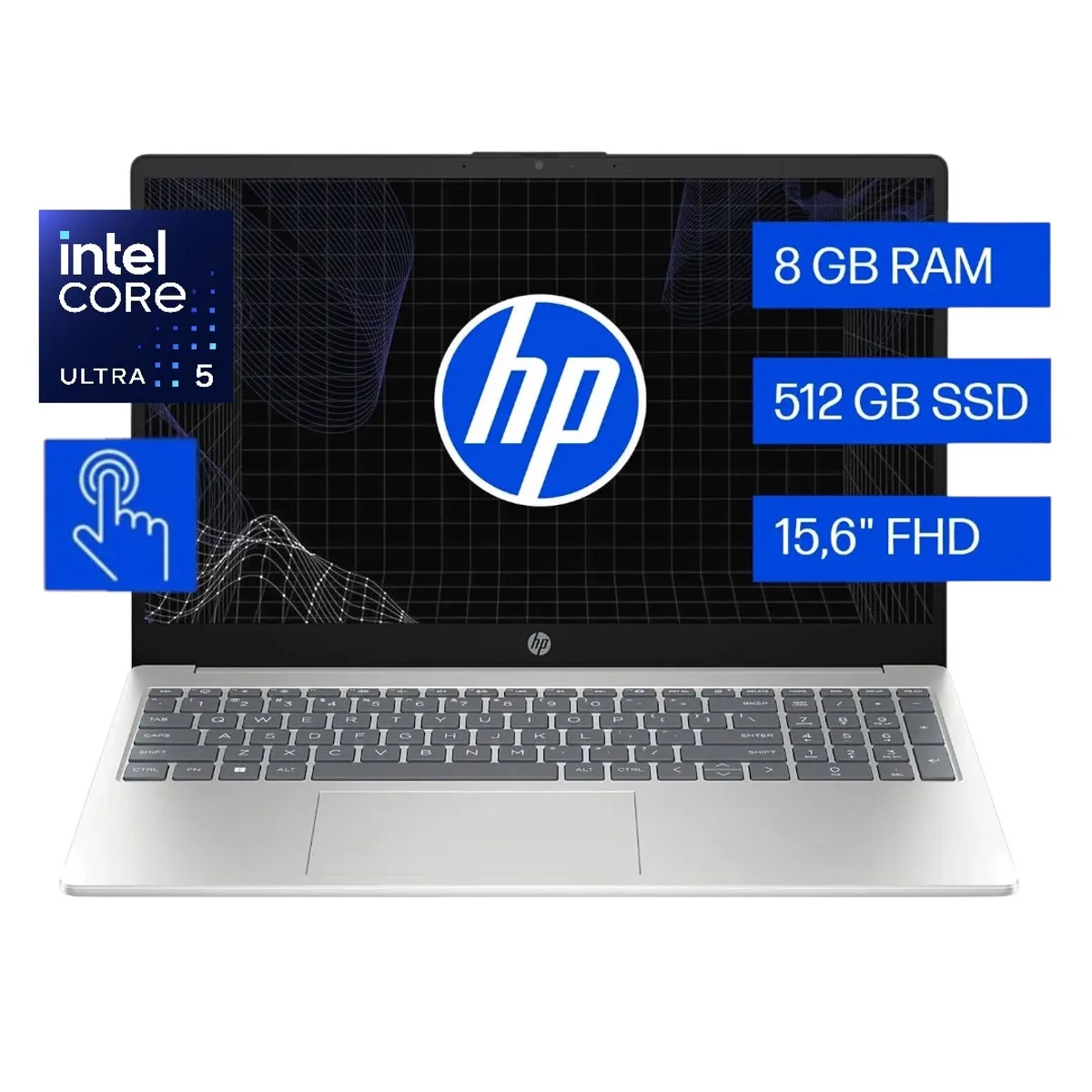 HP - Laptop HP Core Ultra 5 225U 8GB RAM 512GB SSD 15.6 FHD Touch Windows11 - 15-FD2351LA