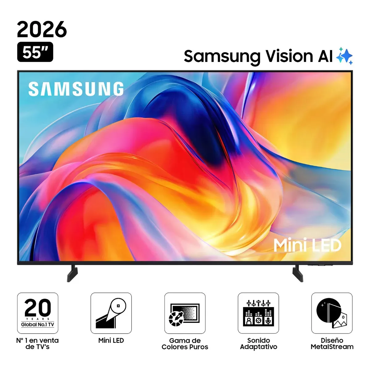 SAMSUNG - Televisor Samsung 55 Mini LED M70H Vision AI Smart TV 2026