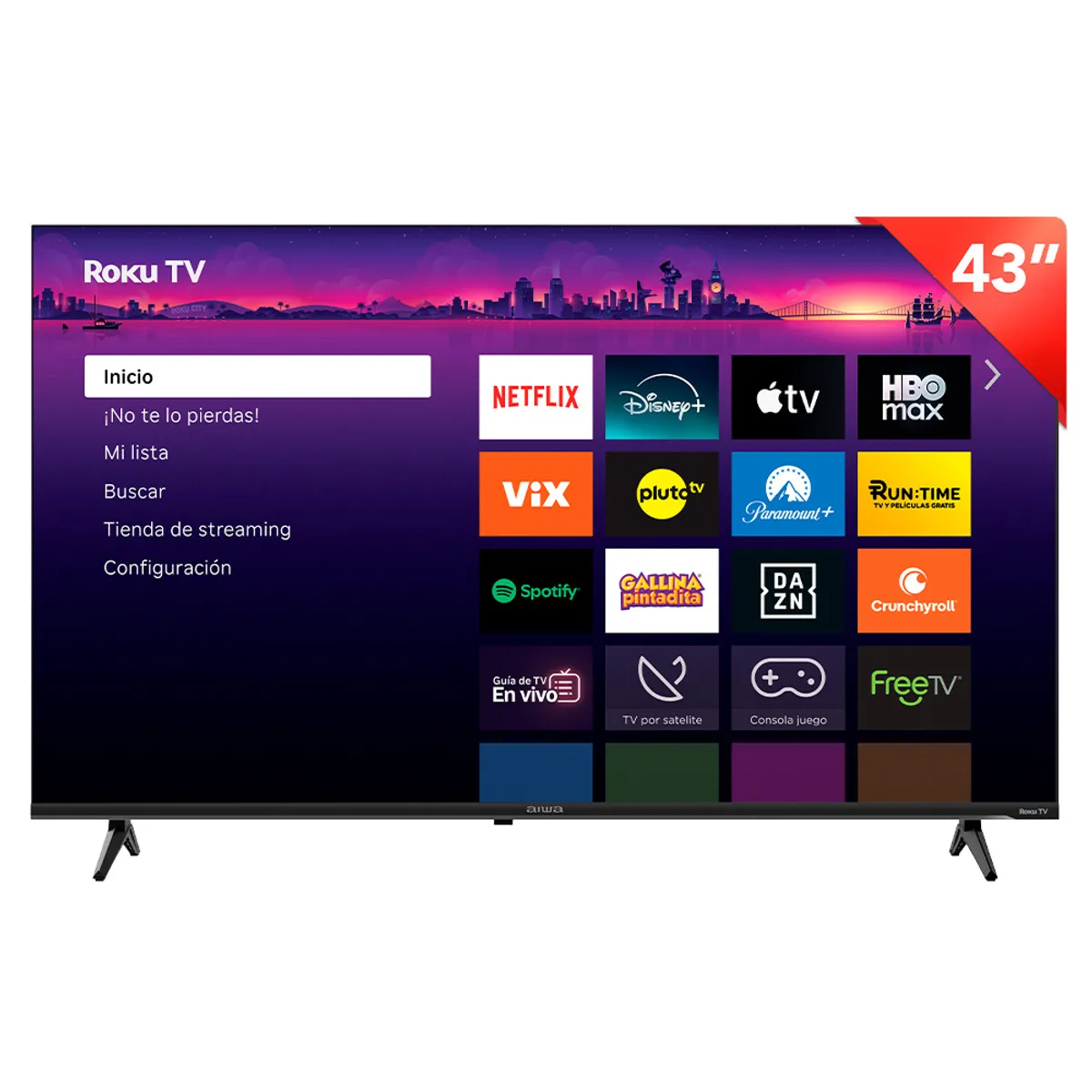 AIWA - Televisor smart Aiwa 43" FHD LED Roku TV AW43B2RK 2025