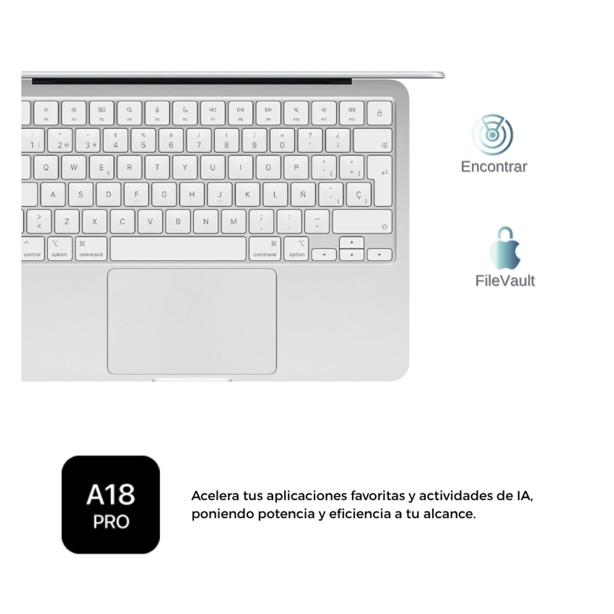 APPLE - MacBook Neo 13″ Apple A18 Pro, 8GB RAM, 256GB SSD  Teclado Español - Silver