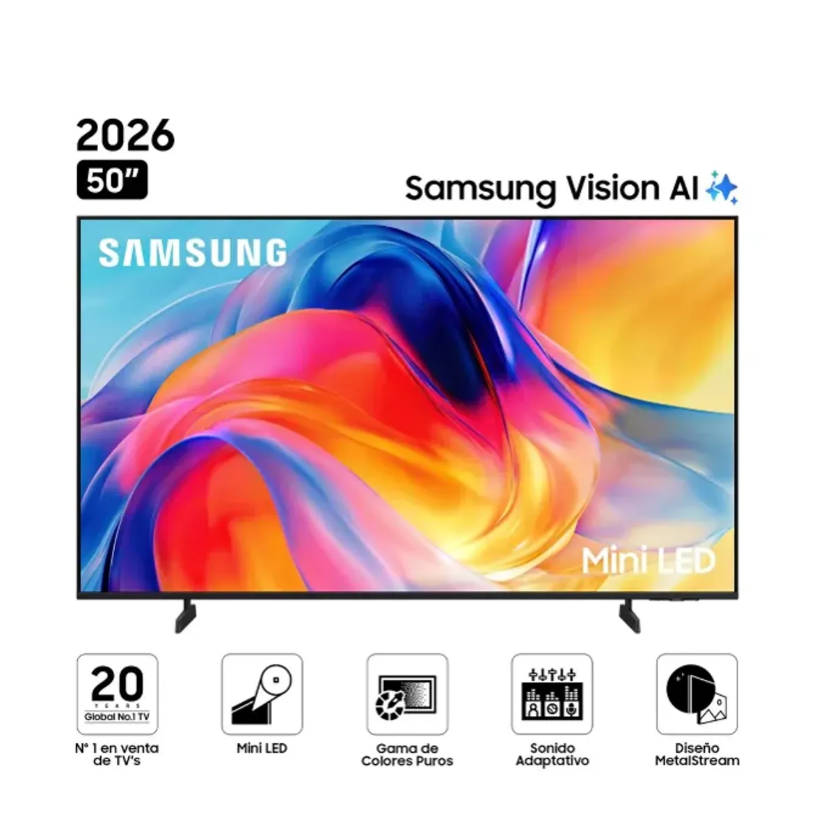 SAMSUNG - Televisor Samsung 50 Mini LED UN50M70HAGXPE Vision AI Smart TV