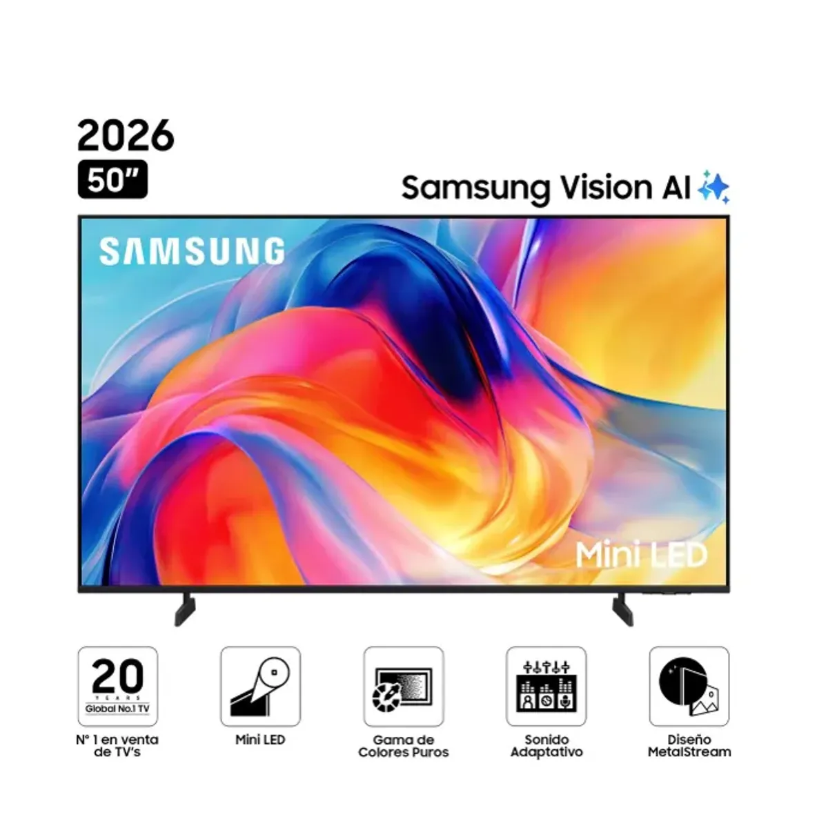 SAMSUNG - Televisor Samsung 50 Mini LED UN50M70HAGXPE Vision AI Smart TV