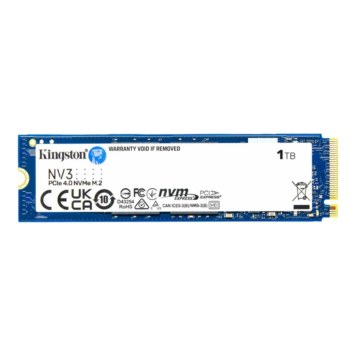 KINGSTON - SSD KINGSTON NV3 1 TB M.2 PCIe 4.0 NVME I DISCO SOLIDO M.2 1TB 6000 MBs