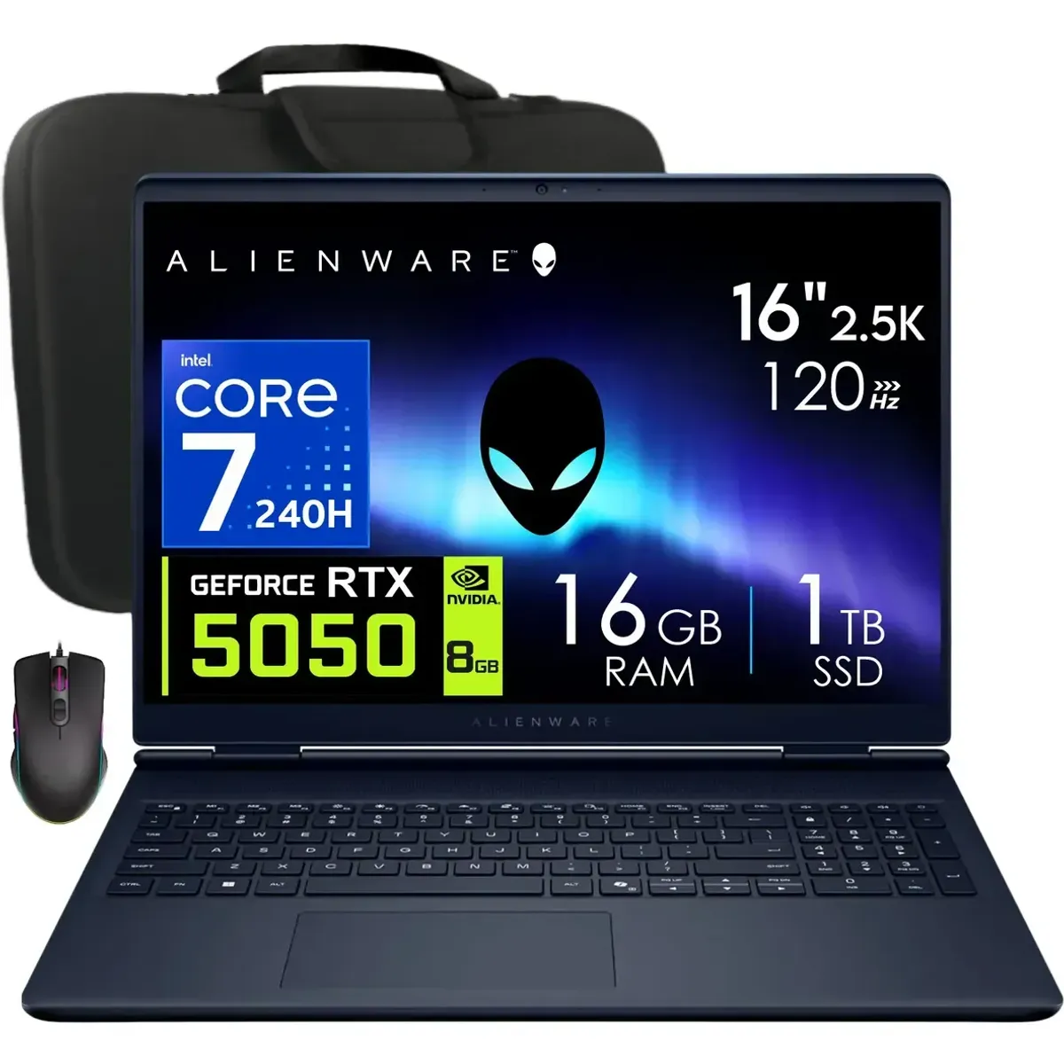 Dell - Laptop gamer Dell Alienware 16 Aurora Core 7-240H Nvidia RTX5050 Ram 16gb 1tb SSD, 16″ WQXGA 120Hz