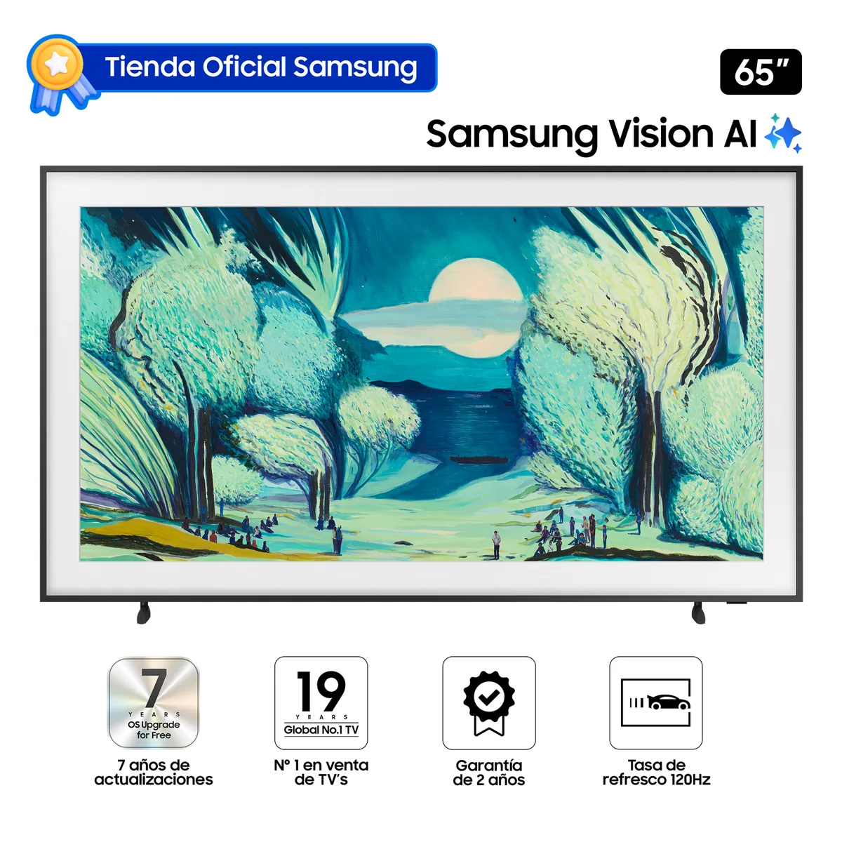 SAMSUNG - Smart TV Samsung 65 The Frame LS03F Vision AI 2025 QN65LS03FAGXPE
