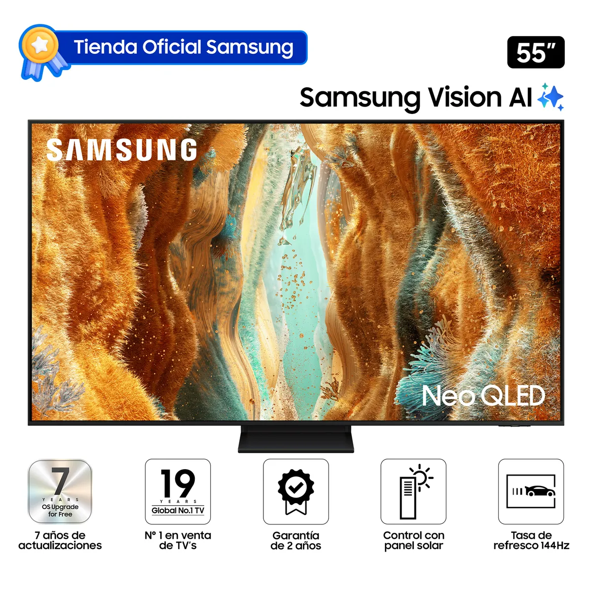SAMSUNG - Smart TV Samsung 55 Neo QLED 4K QN70F Vision AI 2025 QN55QN70FAGXPE