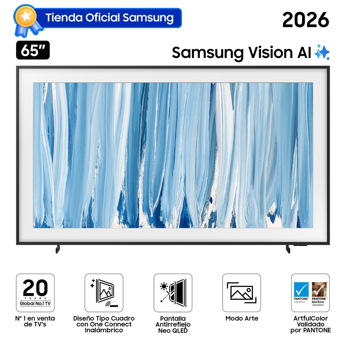 SAMSUNG - Smart TV Samsung 65 The Frame Pro LS03HW Vision AI 2026