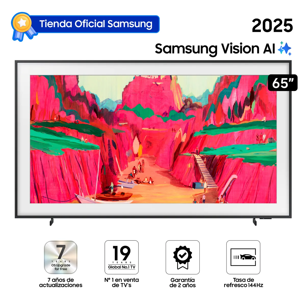 SAMSUNG - Smart Tv Samsung 65 The Frame Pro Ls03Fw Black QN65LS03FWGXPE