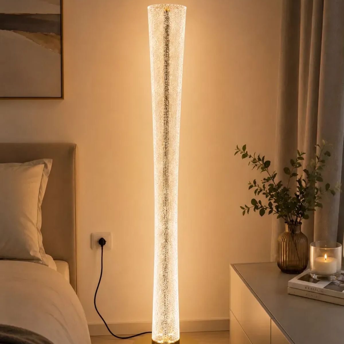 GENERICO - Lámpara de Pie LED Moderna – 3 Tonos de Luz