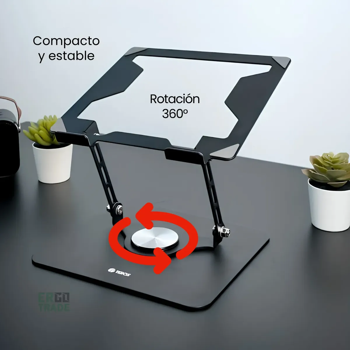 Teros - Soporte para Laptop Teros TE-7021N de Acero, Giratorio 360 para Notebook de 10 hasta 15.6"