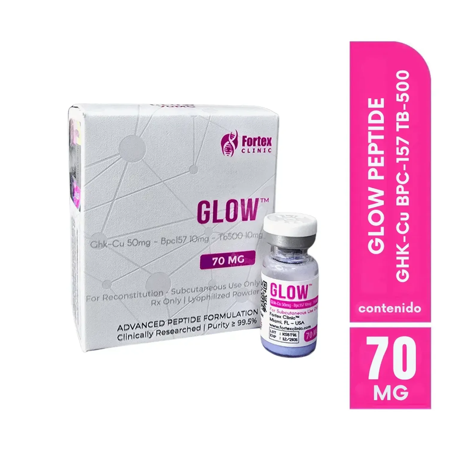 bpc 157 peru Glow PeptidoGHK-Cu, BPC-157, TB-500Colágeno, Crecimiento Capilar y Piel Radiante Inyectable FORTE anglais-type_Energy
