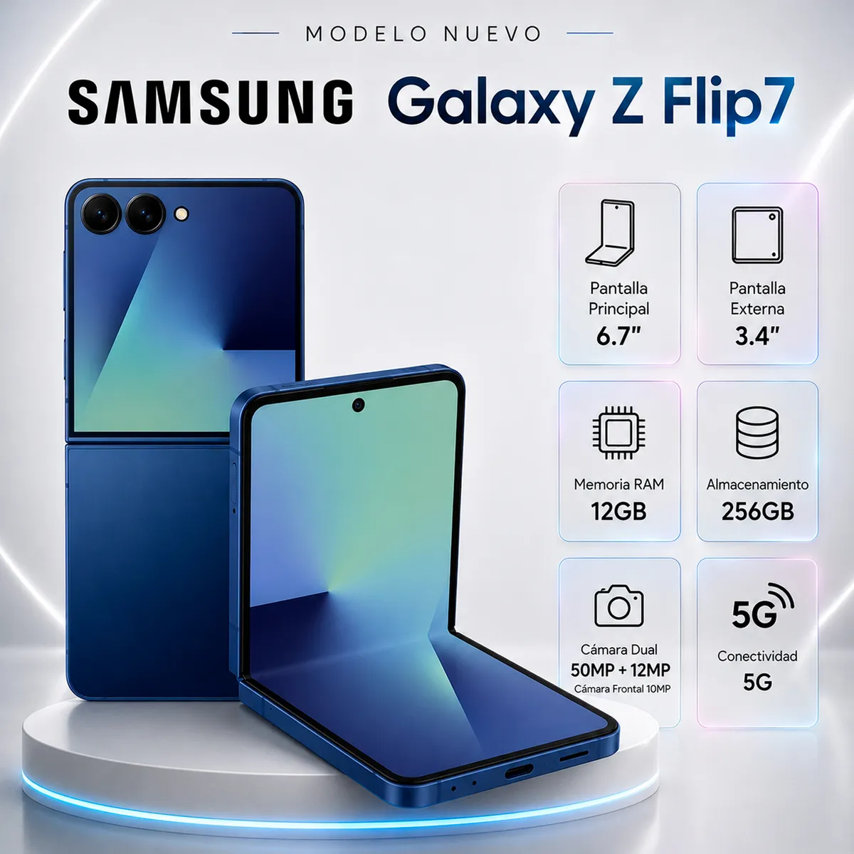 SAMSUNG - Samsung Galaxy Z Flip7 256GB-12GB