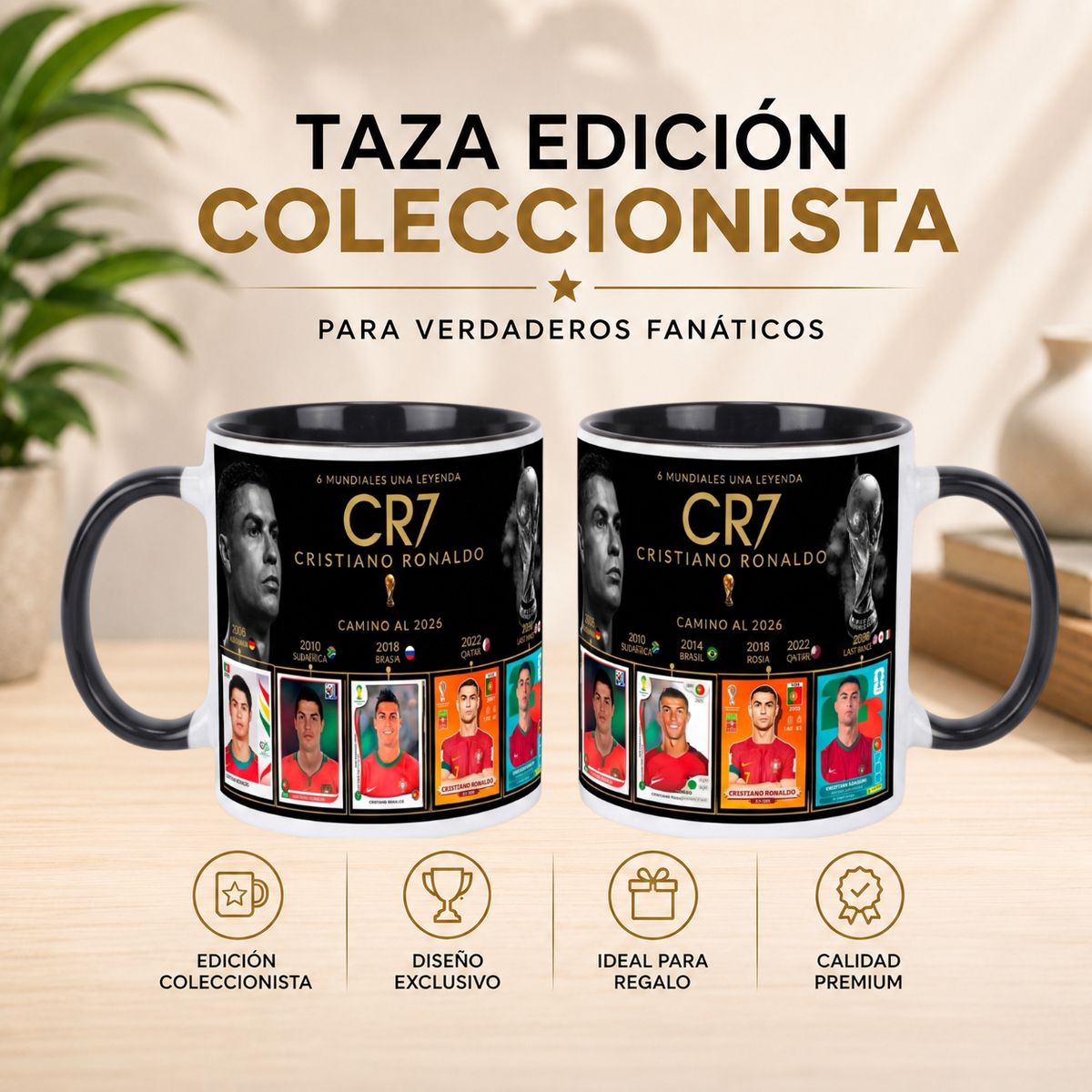 TAZA CRISTIANO RONALDO  - COPA MUNDIAL 2026 - EL BICHO, marca GENERICO - Foto Principal