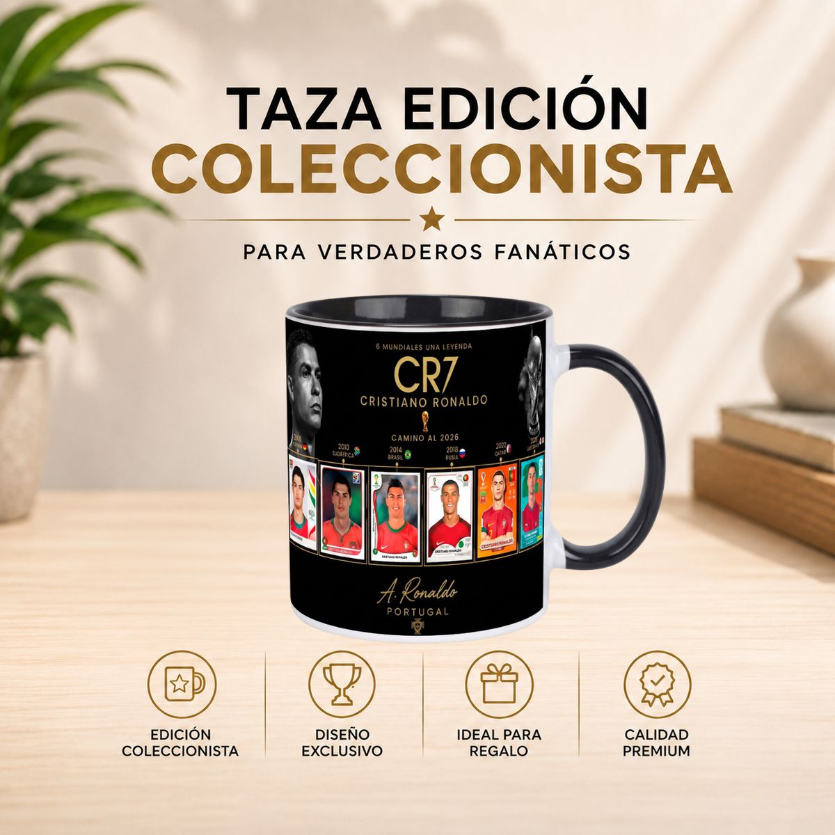 TAZA CRISTIANO RONALDO  - COPA MUNDIAL 2026 - EL BICHO, marca GENERICO - Foto 2