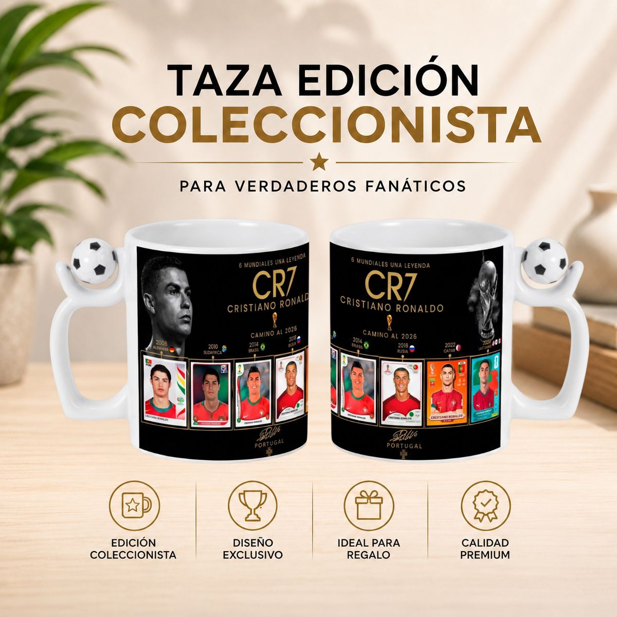 TAZA CRISTIANO RONALDO  - COPA MUNDIAL 2026 - EL BICHO, marca GENERICO - Foto Principal
