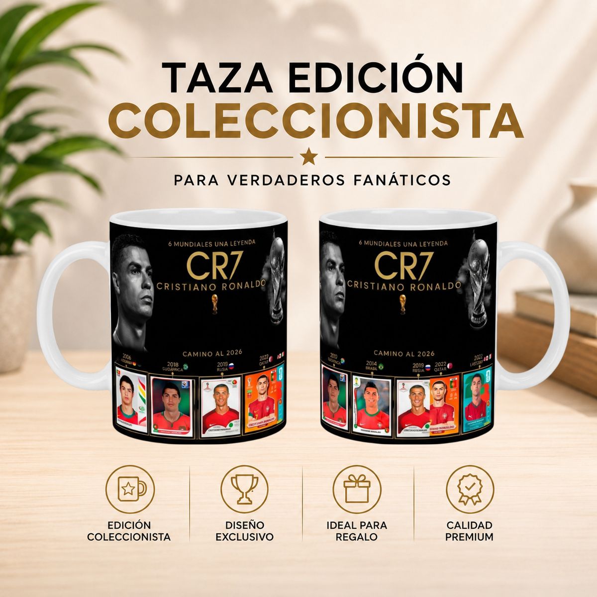 TAZA CRISTIANO RONALDO  - COPA MUNDIAL 2026 - EL BICHO, marca GENERICO - Foto Principal