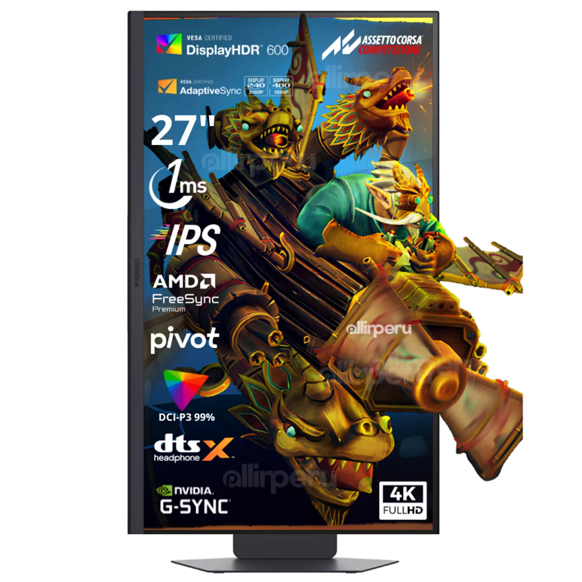 LG - LG - Monitor Gamer UltraGear 27G850A-B 27 Nano IPS UHD 4K Dual Mode 240Hz480Hz 1ms