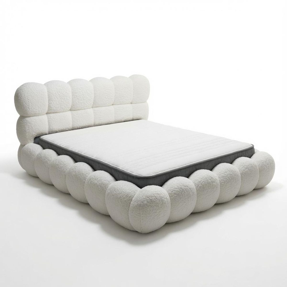Cama Box Celine 2 Plazas Blanco Tarima + Cabecera TU MESITA, marca TU MESITA - Foto 2