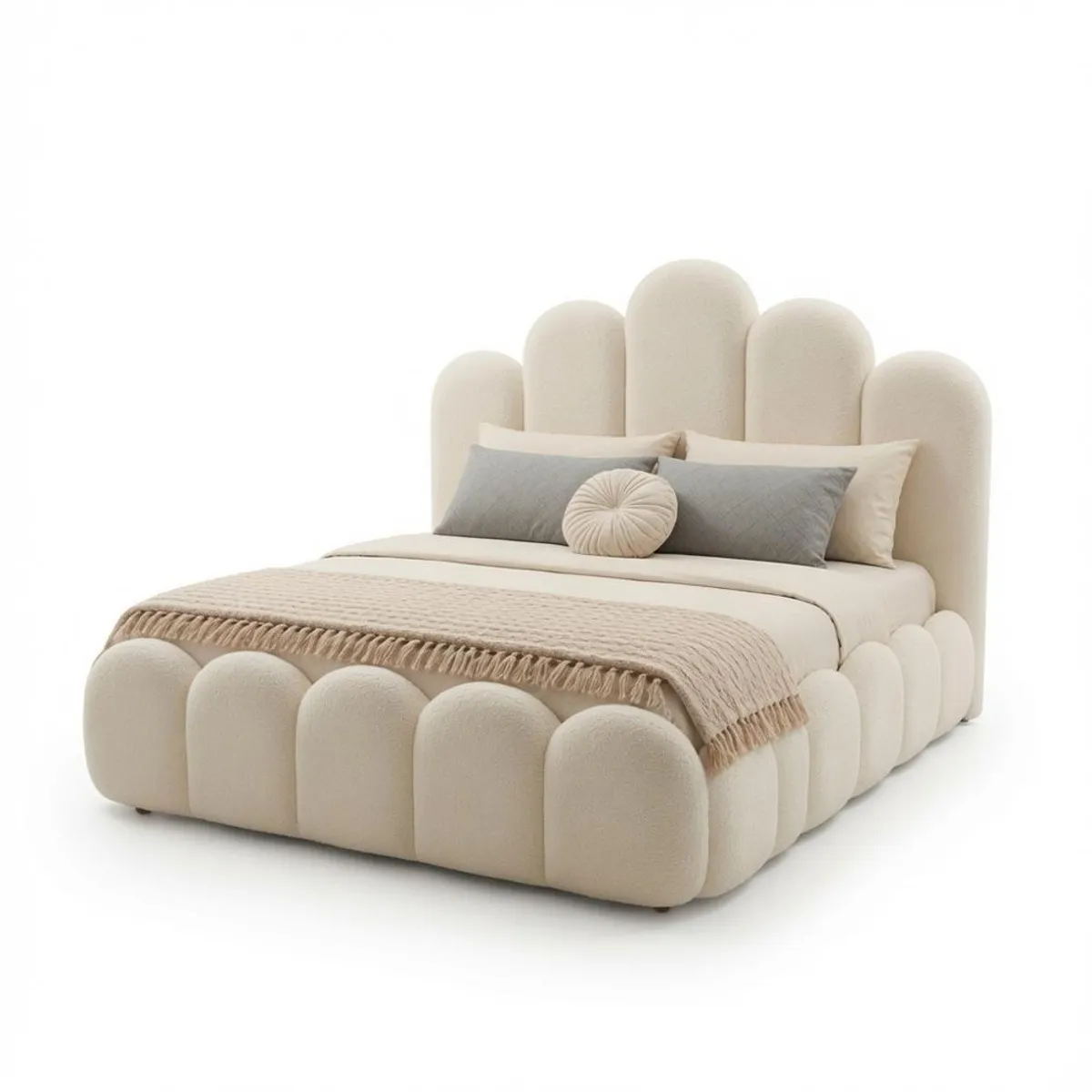 Cama Box Maelle 2 Plazas Marfil Tarima + Cabecera  TU MESITA, marca TU MESITA - Foto 2