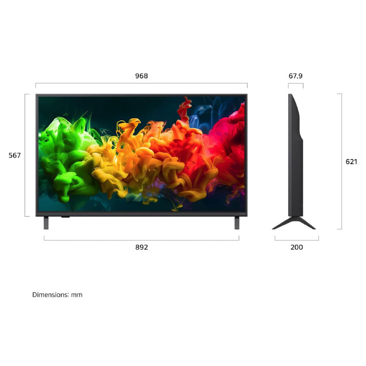 LG - Televisor Smart LG 43 4K QNED webOS 43QNED80BSG