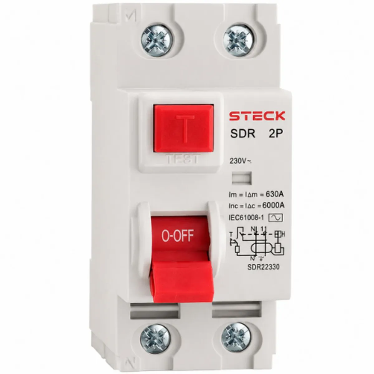 Interruptor Diferencial STECK SDR240300 2P 40A 300 mA Residual Serie SDR, marca STECK - Foto Principal