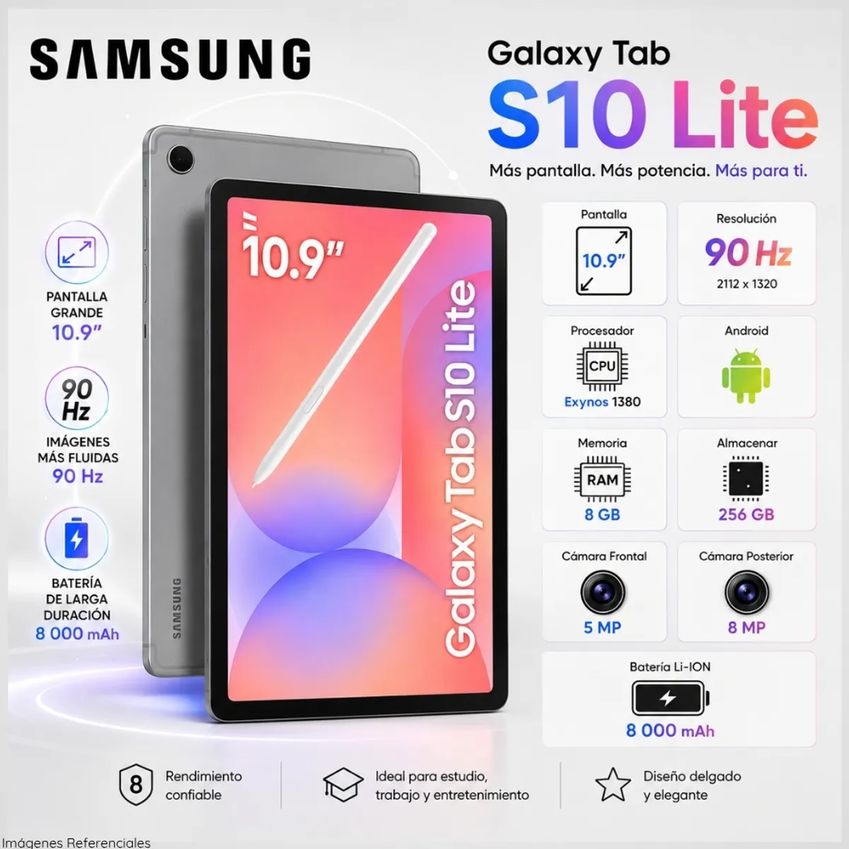 SAMSUNG - Tablet Samsung Galaxy Tab S10 Lite 10.9"  WUXGA+ TFT 8GB RAM 256GB + S Pen - Gray