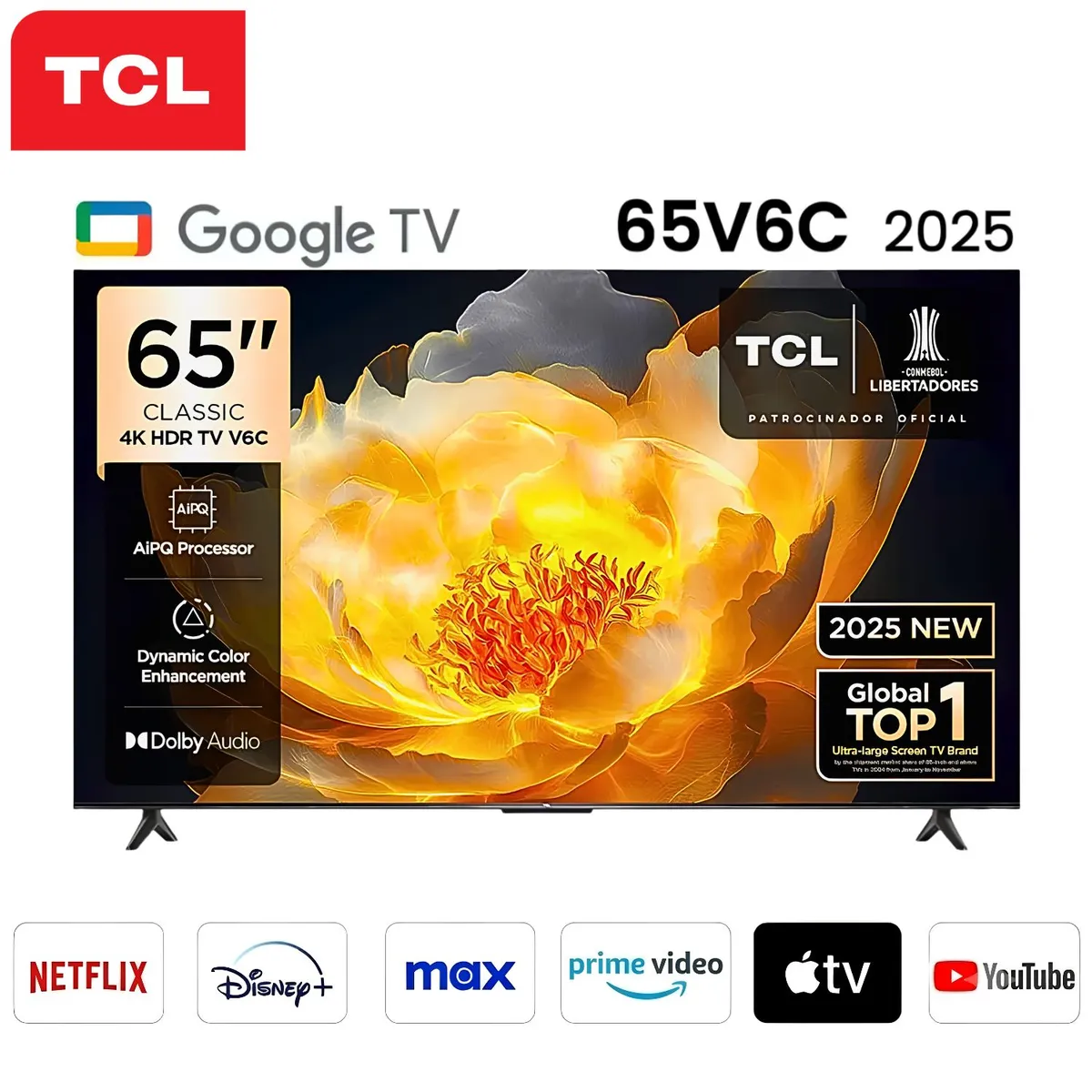 TCL - Televisor TCL 65 UHD 4K Smart TV 65V6C