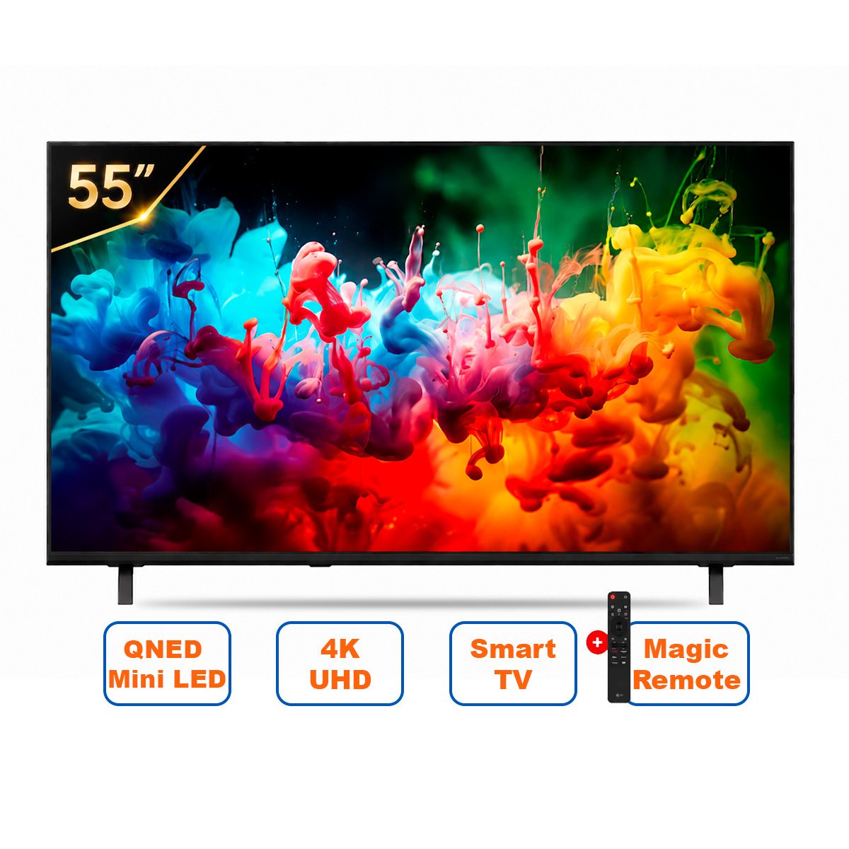 LG - Televisor LG 55 QNED MiniLED 4K ThinQ AI 55QNED65BSA