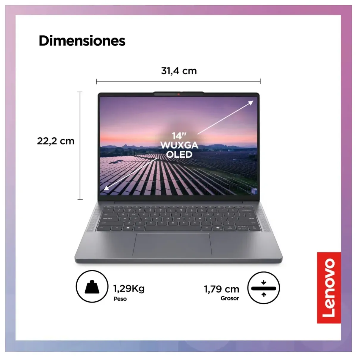 LENOVO - Laptop Lenovo IDEAPAD SLIM 3 14ARP10 83K600EPLM RYZEN 7 7735HS 16GB RAM 512GB SSD