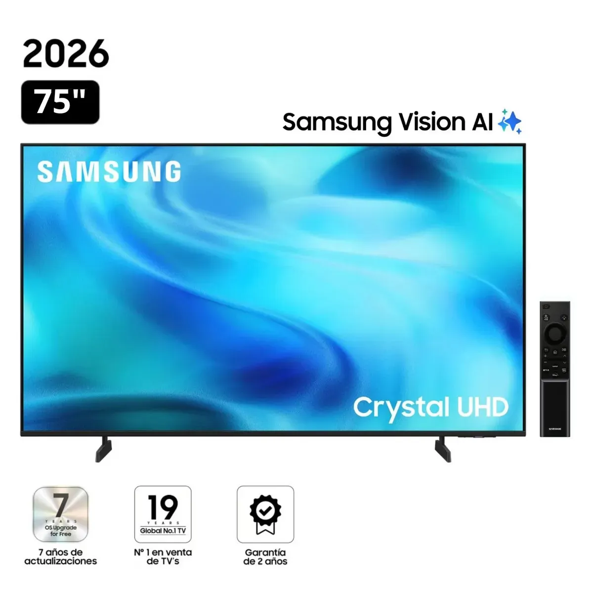 SAMSUNG - Televisor Smart TV 75" Crystal UHD 4K Samsung UN75U8000H 2026