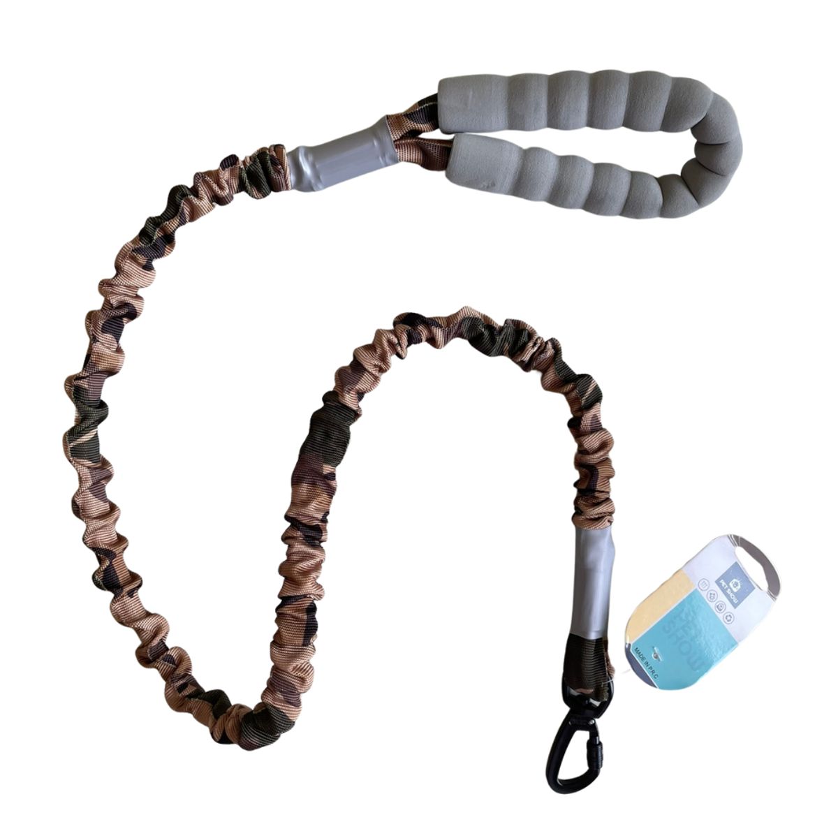 GENERICO - Correa Elástica Camuflada Marrón 1.2 mts para Perros