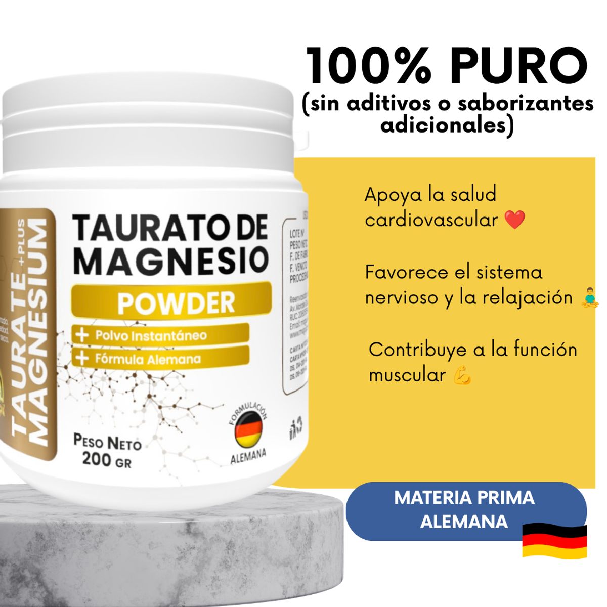 GENERICO - Taurato de Magnesio 200 GR