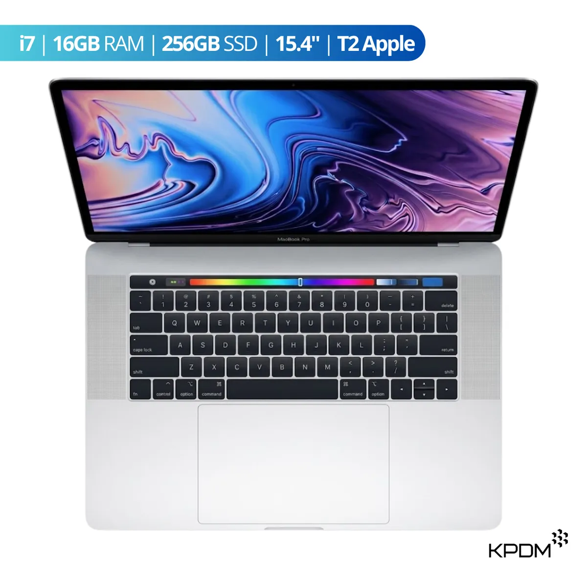 APPLE - MacBook Pro 2018 15.4” i7 16GB RAM + 256GB SSD Plateado Reacondicionado Grado A.