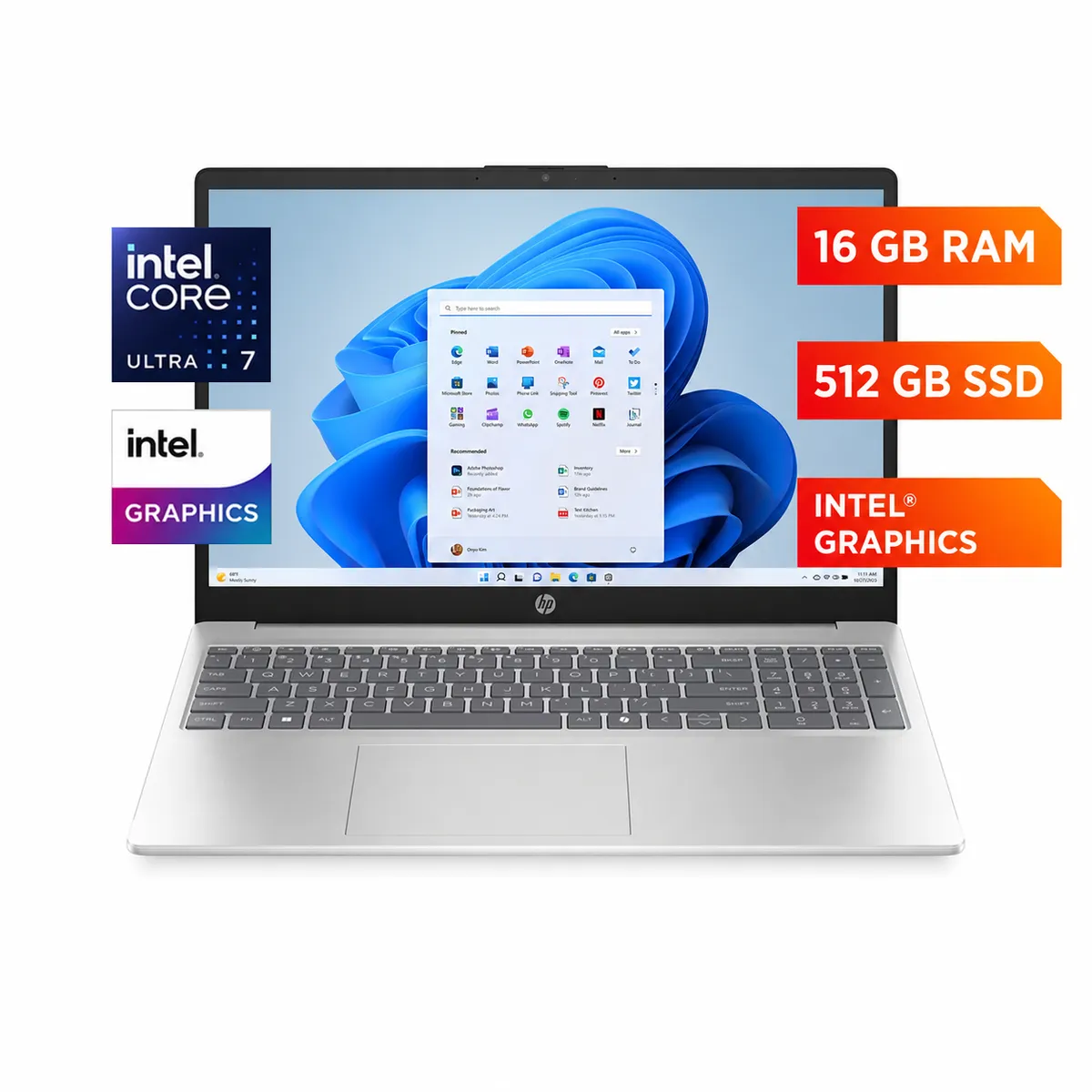 HP - Laptop HP 15.6" FHD Touch Intel Core Ultra 7 255U 16GB RAM 512GB SSD Windows 11.