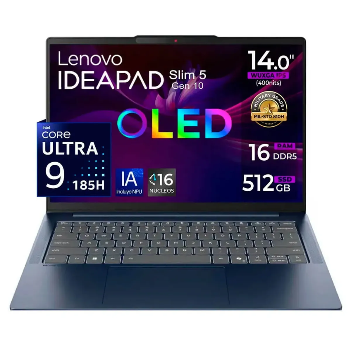 LENOVO - Laptop Lenovo IdeaPad Slim 5 Core Ultra 9-185H Intel Arc Graphics 16GB Ram 512gb Ssd 14″ WUXGA OLED.