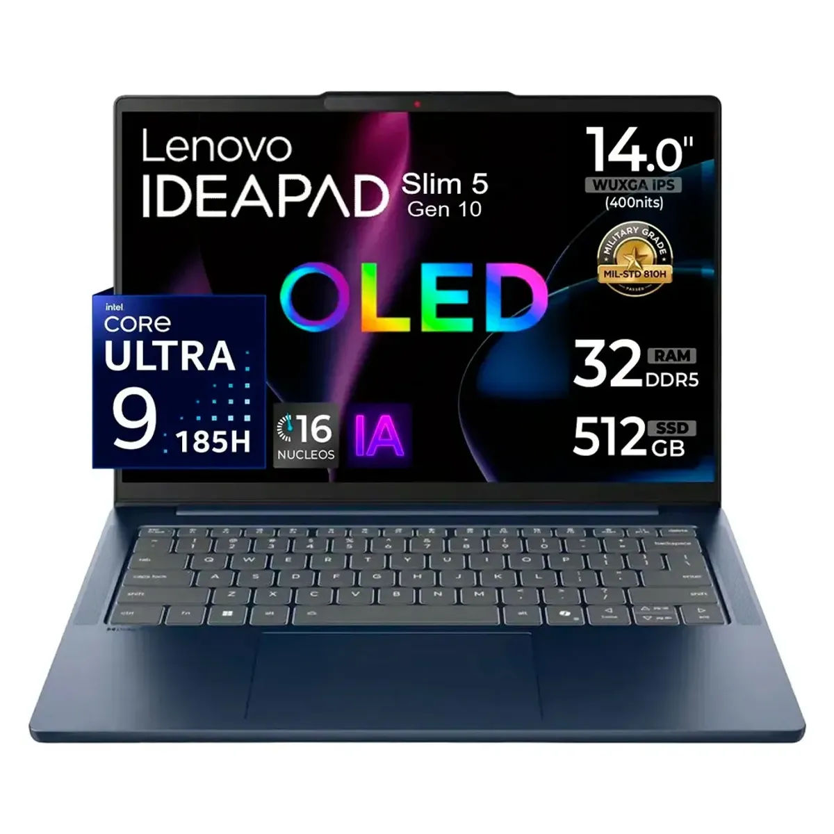 LENOVO - Laptop Lenovo IdeaPad Slim 5 14" OLED Core Ultra 9-185H Intel Arc Graphics 32gb Ram 512gb Ssd.