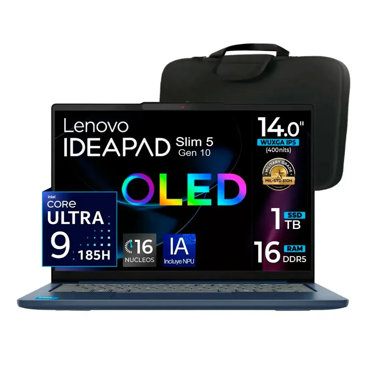 LENOVO - Laptop Lenovo IdeaPad Slim 5 14" OLED Core Ultra 9-185H Intel Arc Graphics 16gb Ram 1tb Ssd.