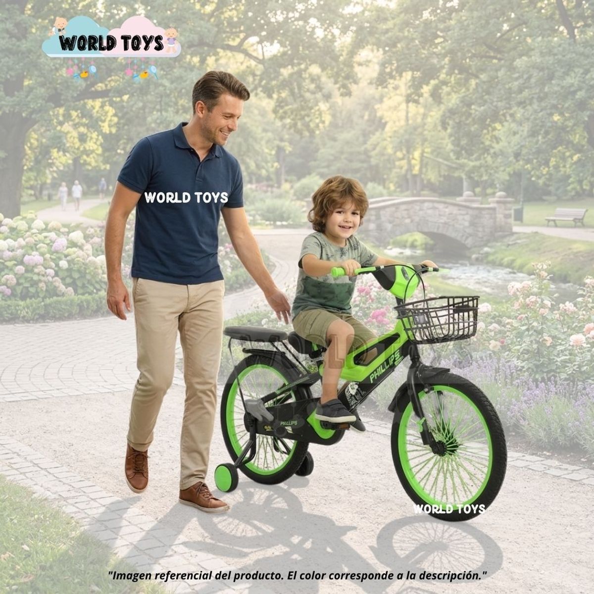 Bicicleta Para Niño Aro 20 «MEGATRON» con Canasta Green, marca Baby - Foto 2