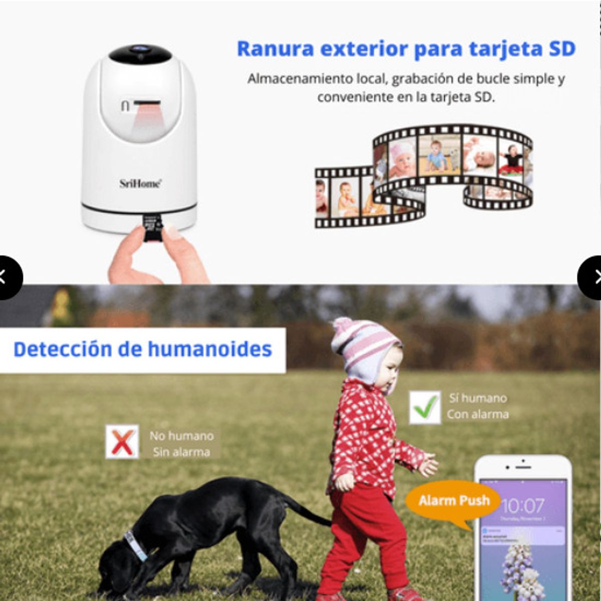Monitor de Bebé WiFi con Visión Nocturna y Audio Bidireccional  Vigilancia 247 desde tu Celular, marca SEISA - Foto 2