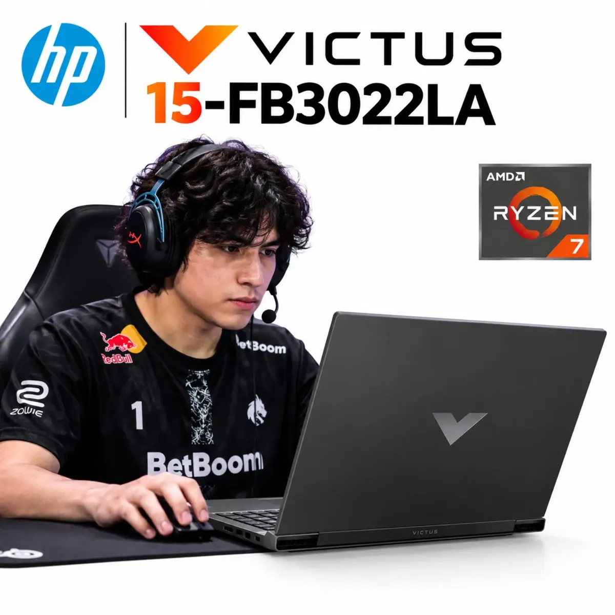 HP - HP Victus 15-fb3022la Ryzen 7-7445HS, 16GB RAM, 512GB SSD, RTX 4050 6GB, 15.6″ FHD