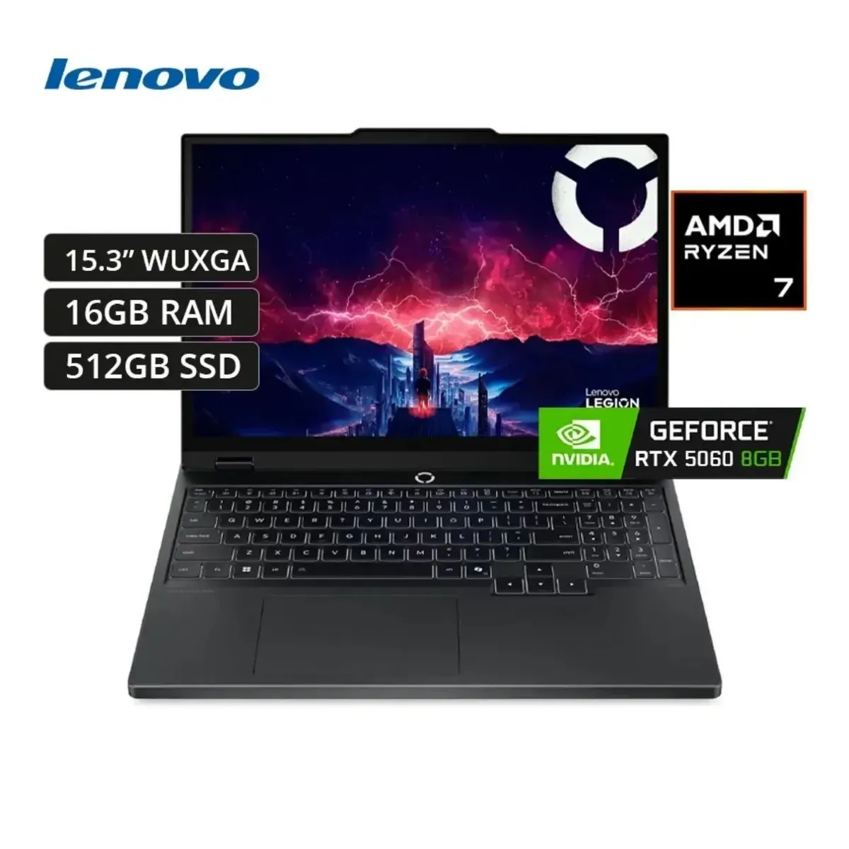 LENOVO - Lenovo Legion 5 15AHP10 Ryzen 7-260, 16GB RAM, 512GB SSD, RTX 5060 8GB, 15.3″ WUXGA, Windows 11
