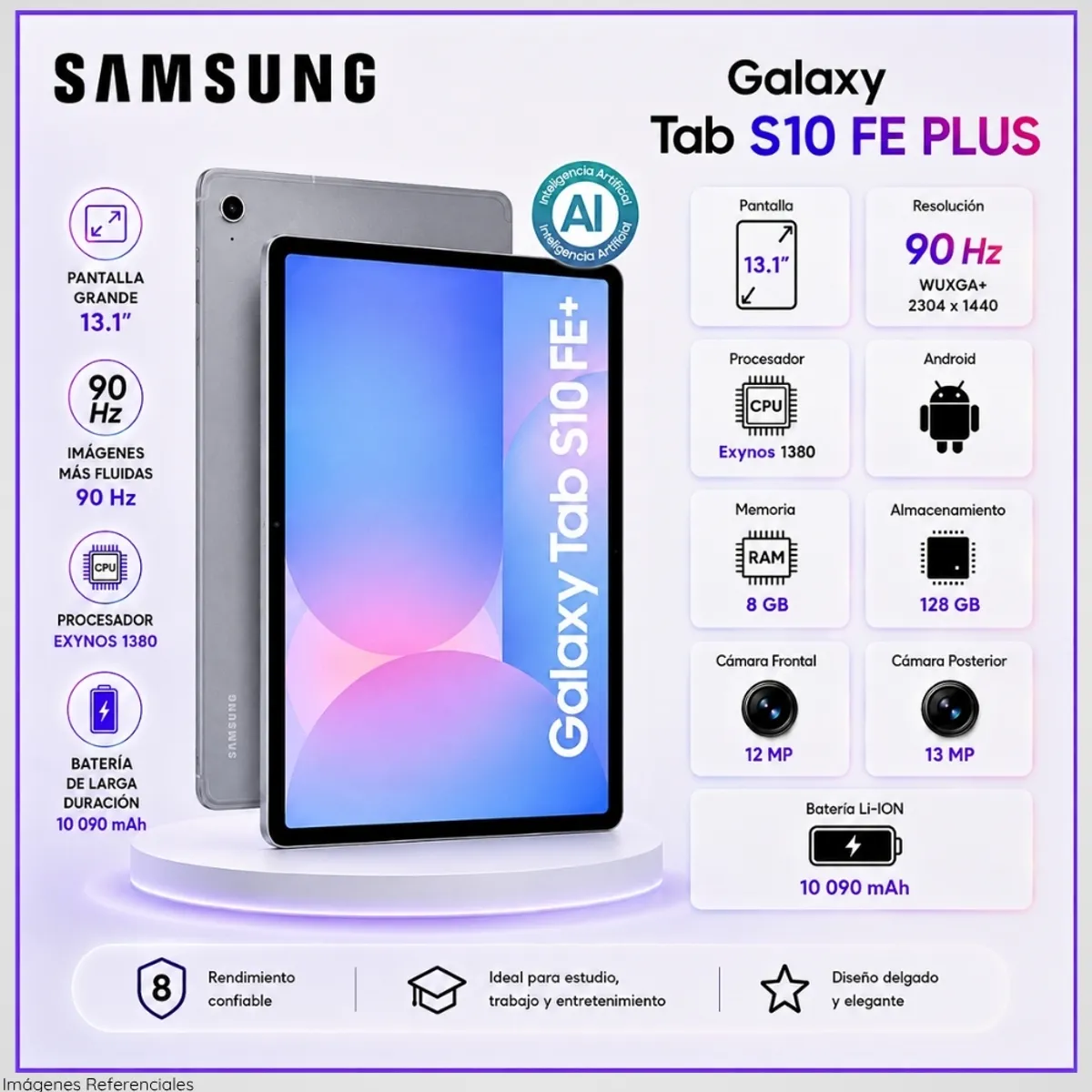SAMSUNG - Tablet Samsung Galaxy Tab S10 FE Plus 13.1"  WQXGA+ 8GB RAM 128GB  + S Pen