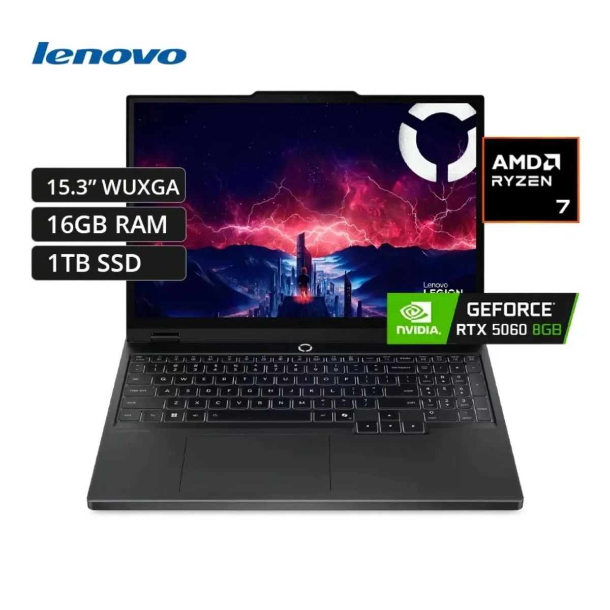 LENOVO - Lenovo Legion 5 15AHP10 Ryzen 7-260, 16GB RAM, 1TB SSD, RTX 5060 8GB, 15.3″ WUXGA, Windows 11