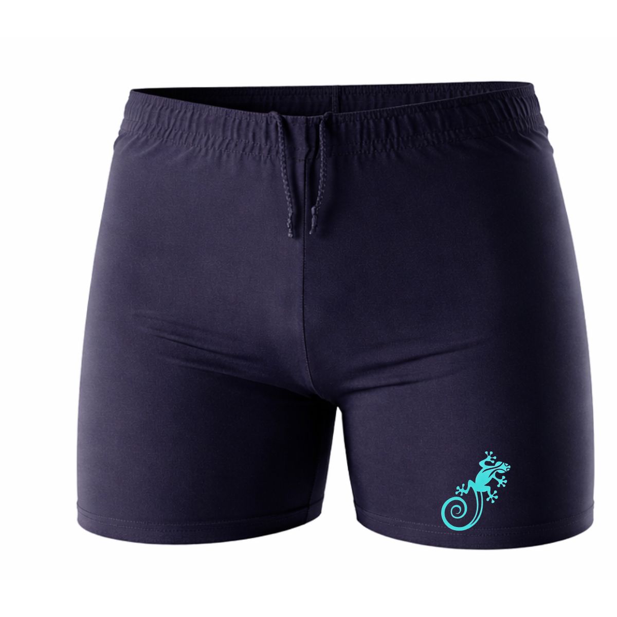 AQUA&MODA - SHORT DE NATACIÓN CORTO DE LICRA CON PROTECCIÓN UV AQUAMODA SNCLAQNLSLT NEGRO LSALAMANDRA TURQUESA