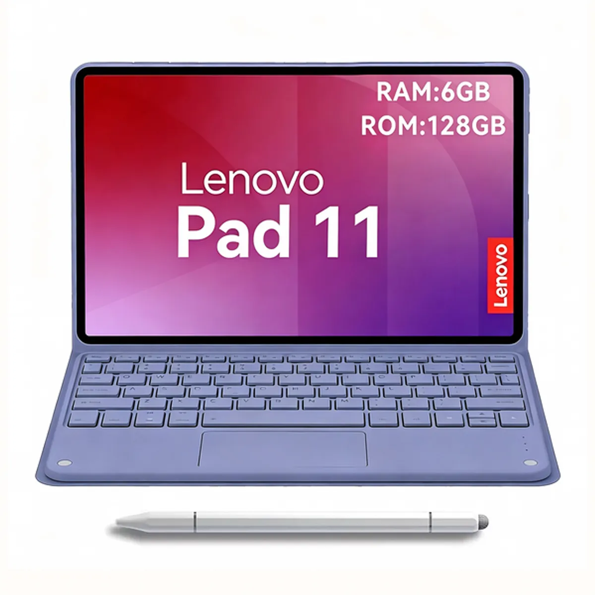 LENOVO - Tablet Lenovo Pad 11 2025 6+128GB 11" WIFI 2.5K-Gris+Teclado Morado+Lápiz táctil