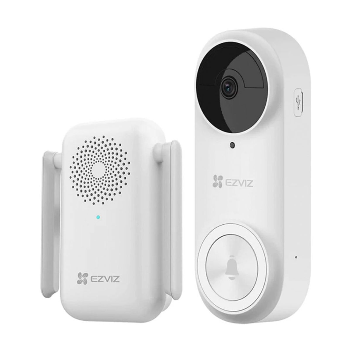 Ezviz - EZVIZ DB2 2K Kit Timbre WIFI con Camara 3MP Doorbell con Bateria