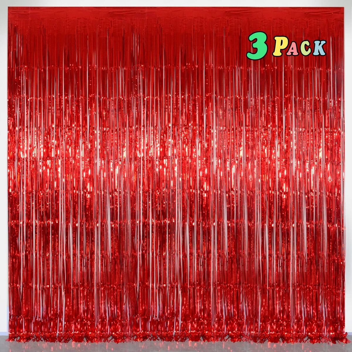 ROJA - Guirnalda Melsan Roja 3 Pack 3.2 ft Decoracion Fiesta