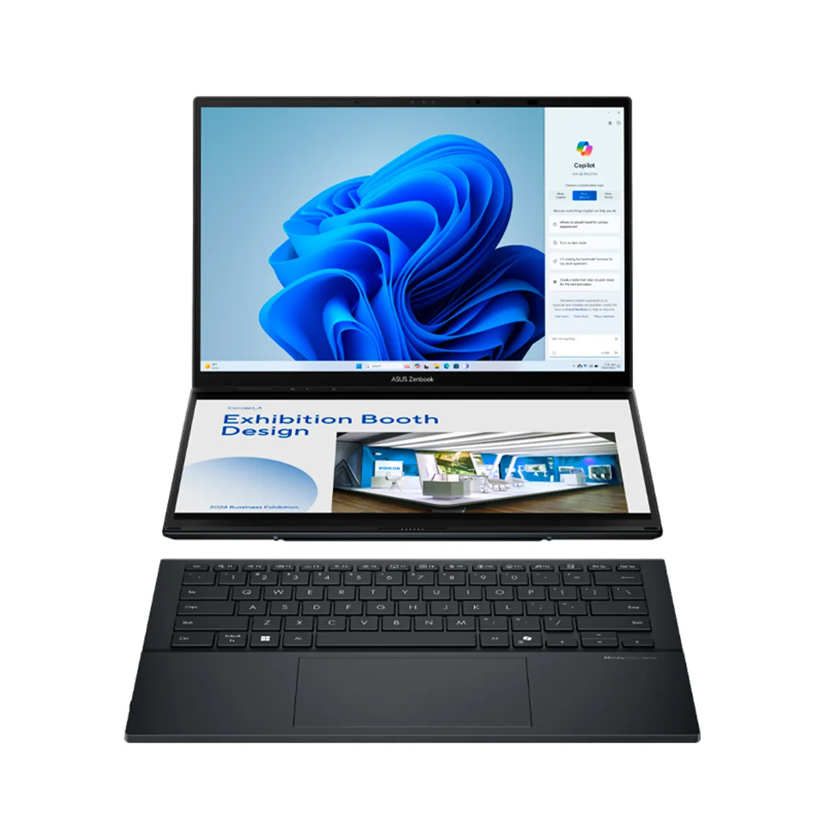 ASUS - Laptop ASUS Zenbook Duo UX8406CA-QL444W Core Ultra 9 285H 16GB 512GB 14" FHD OLED Touch Windows 11 Pro